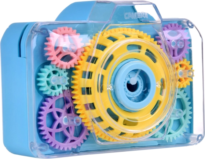 Transparent body with gears