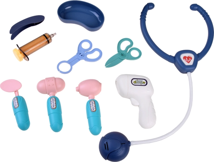 Stetoskop un termometrs ar gaismu un skaņu