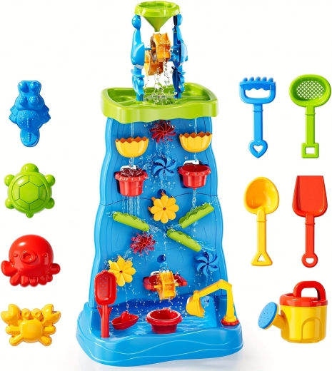 Bagātīgs piederumu komplekts ūdenim un smiltīm