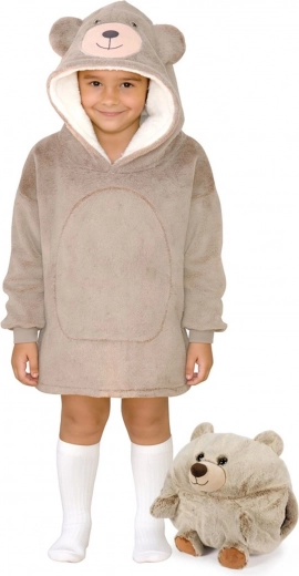 Mīlīgs lāča dizains ar lielu kapuci