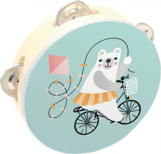 Tamburīns ar lācīti priecīgam ritmam