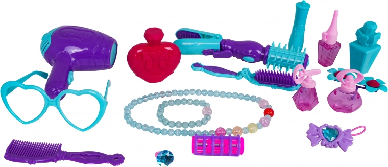 Bagātīgs frizieru un kosmētikas piederumu komplekts