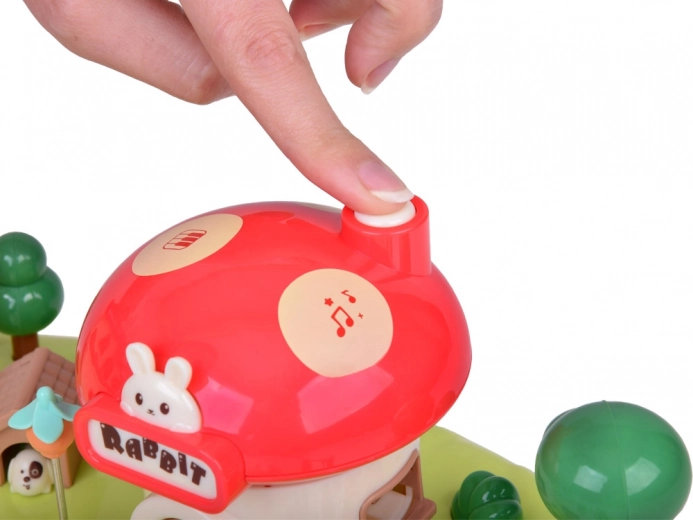 Gaismas un skaņas efekti sēņu mājiņā