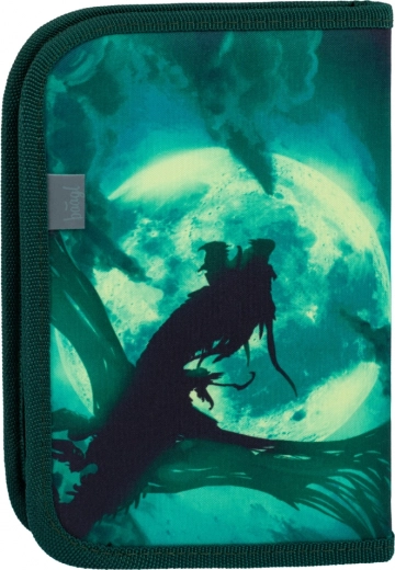 Striking dragon in the moonlight
