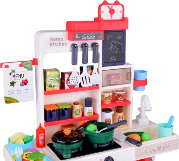 Tāfele, pulkstenis un bagātīgs aprīkojums