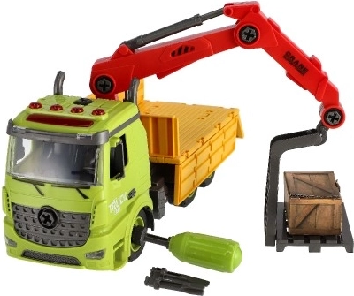 Celtņa strēle paceļ kravu kā īstā būvlaukumā