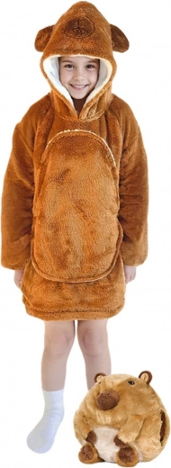 Milzīga kabata un kapuce ar austiņām