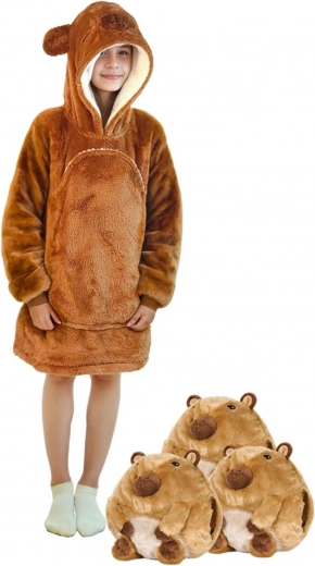Large pocket and hood with animal ears