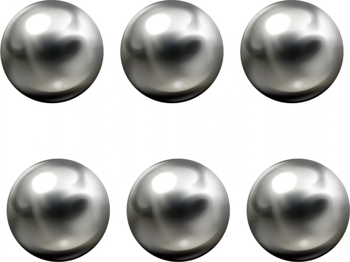 Pilns komplekts ar 6 metāla bumbiņām