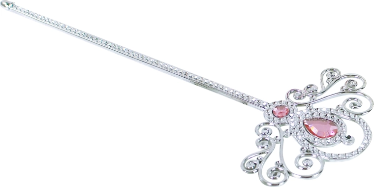 Metāla zizlis ar dekoratīviem elementiem