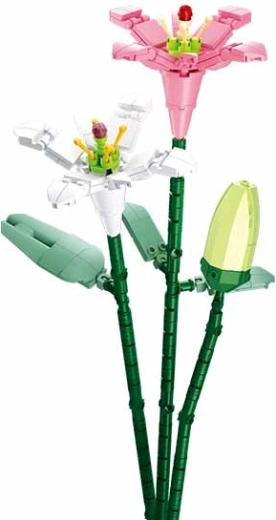 Elegantas lilijas no klucīšiem kā ilglaicīga dekorācija