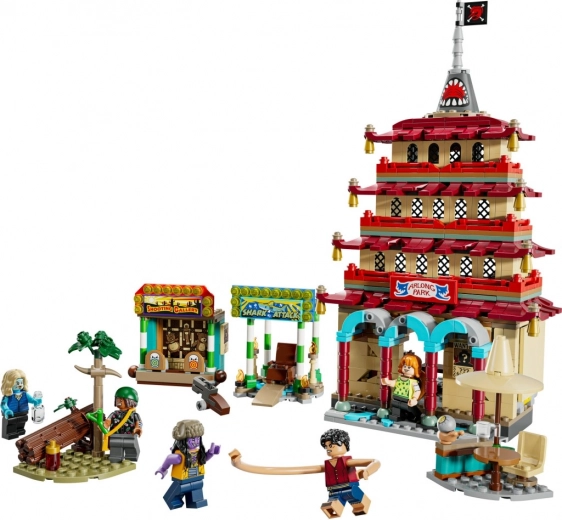Action pagoda with flip function