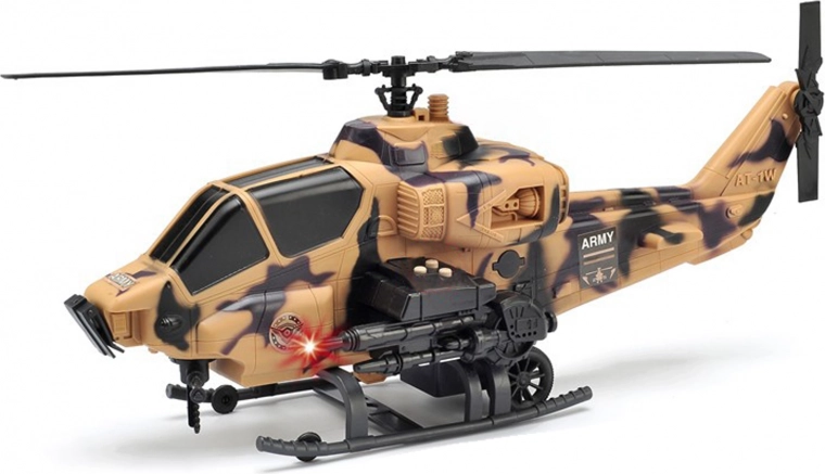 Helikopters ar gaismu un skaņu