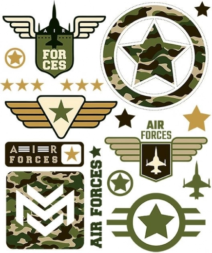 Military and aviation motifs for a bold style