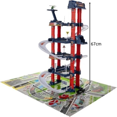 4 līmeņi ar plūdeniem nobraucieniem un helihoptera laukumu