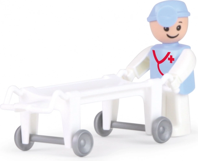 Komplektā glābēja figūriņa un nestuves