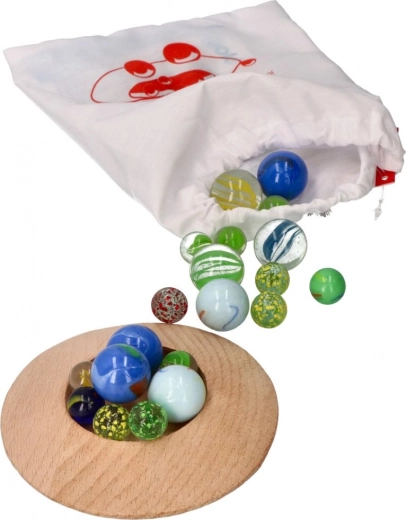 Krāsainas stikla bumbiņas