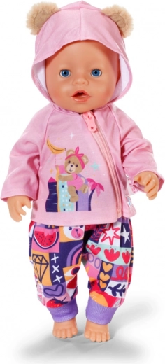 Rozā džemperis ar kapuci un austiņām