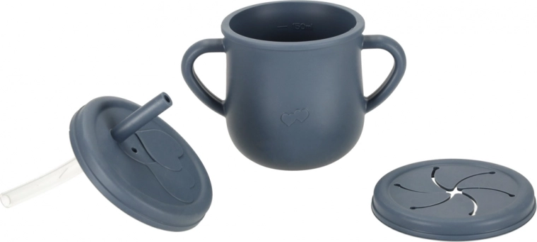 Krūzīte 2in1: ar salmiņu un uzkodām