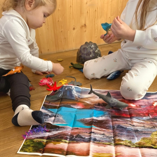 Pilnvērtīga spēļu aina ar paklājiņu