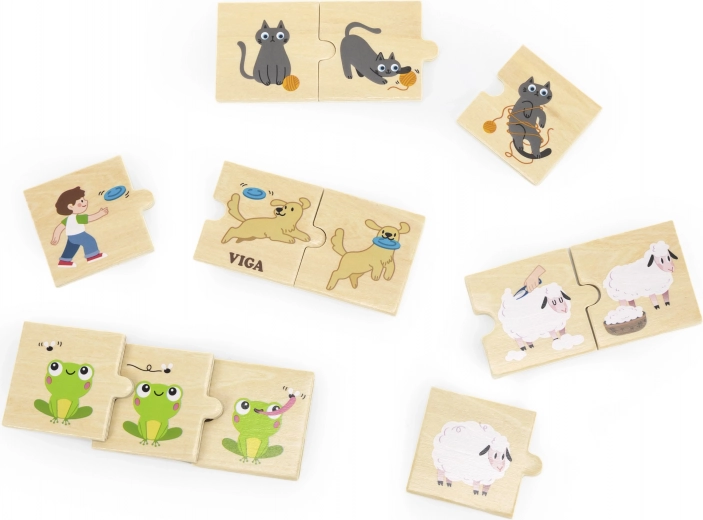 Krāsainas ilustrācijas, kas aicina spēlēties