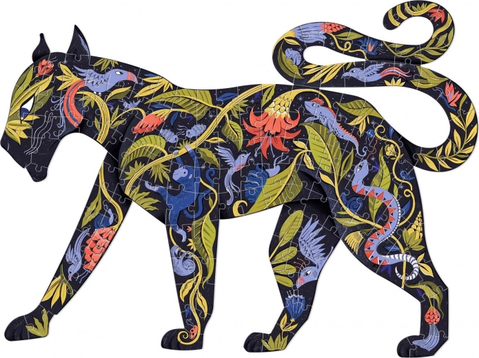 Oriģināla panteras forma un mākslinieciska ilustrācija