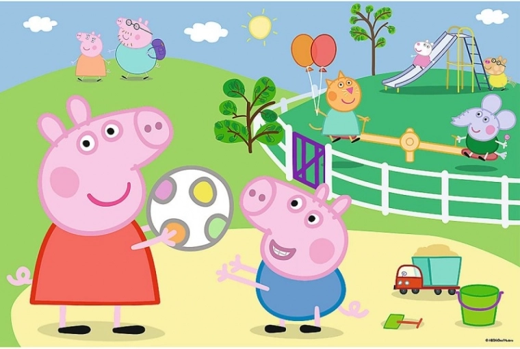 iecienīts PEPPA PIG motīvs rotaļu laukumā