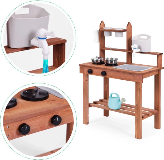 Darbojošs krāns ar tvertni