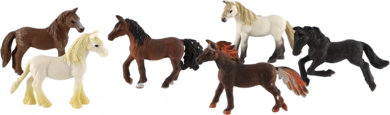 6 reālistiski zirgiņi vienā iepakojumā