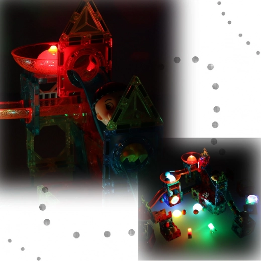 Spīdošas lodītes un bloki burvīgai gaismas izrādei