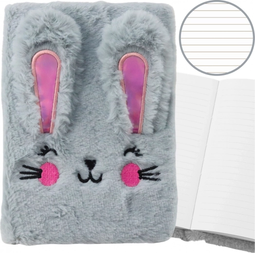 Soft plush cover with bunny motif