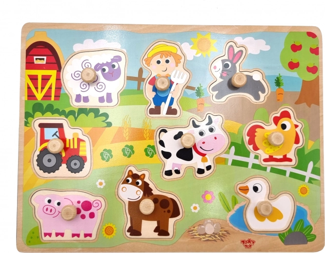 Colorful farm for learning through play