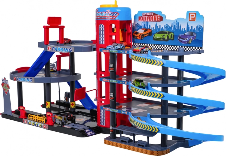 Working elevator and spiral ramps