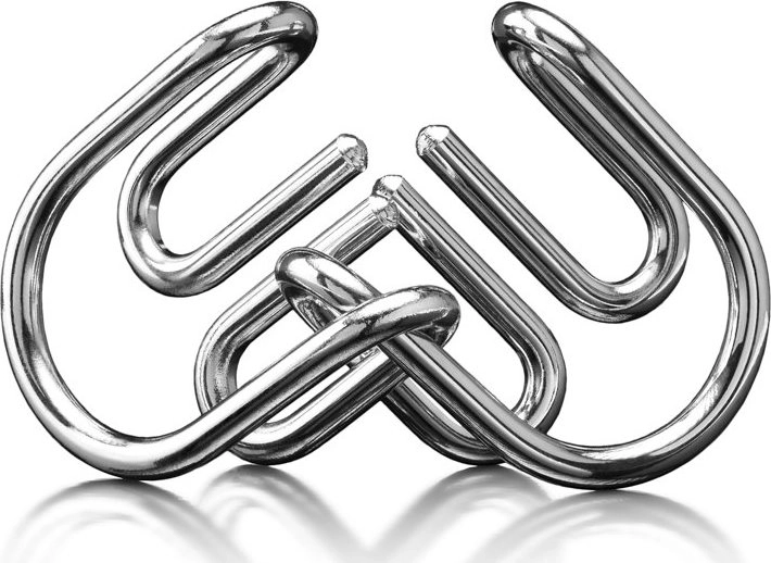 Metal and wooden puzzles for a sharp mind