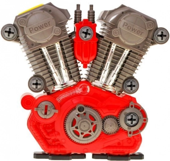 Reālistisks V‑twin ar kustīgiem virzuļiem