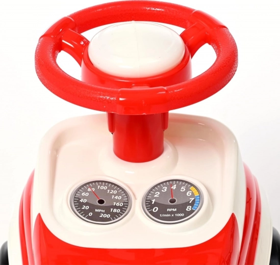 Ergonomic seat, backrest and steering wheel with horn