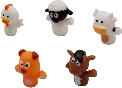 Pieci iecienīti dzīvnieki uz pirksta