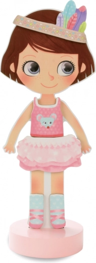 Stable 22 cm wooden doll