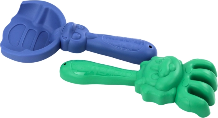 Shovel and rake for easy shaping