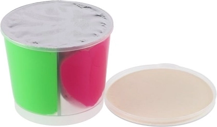 Two colors at hand in one cup