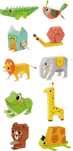 10 koši 3D dzīvnieciņi salikšanai