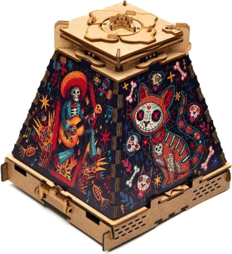 Day of the Dead motif: bold colors and original style