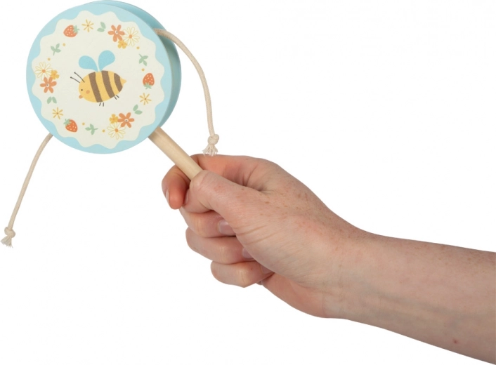 Cheerful bee and flower motif
