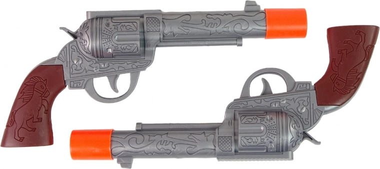 Divi detalizēti revolveri ar skaņu
