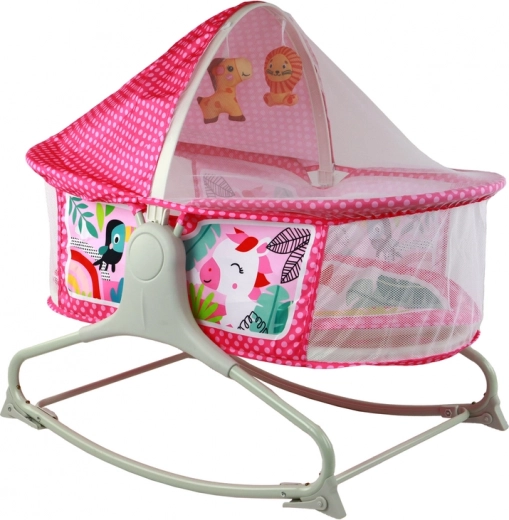 Rozā un rotaļīga gultiņa