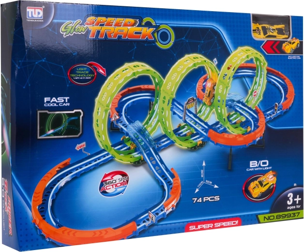 Spīdoši efekti sacīkstēm tumsā