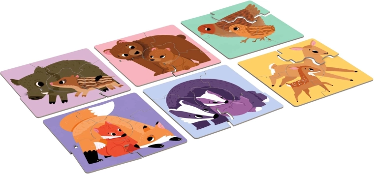 Burvīgas sešu ģimenīšu ilustrācijas