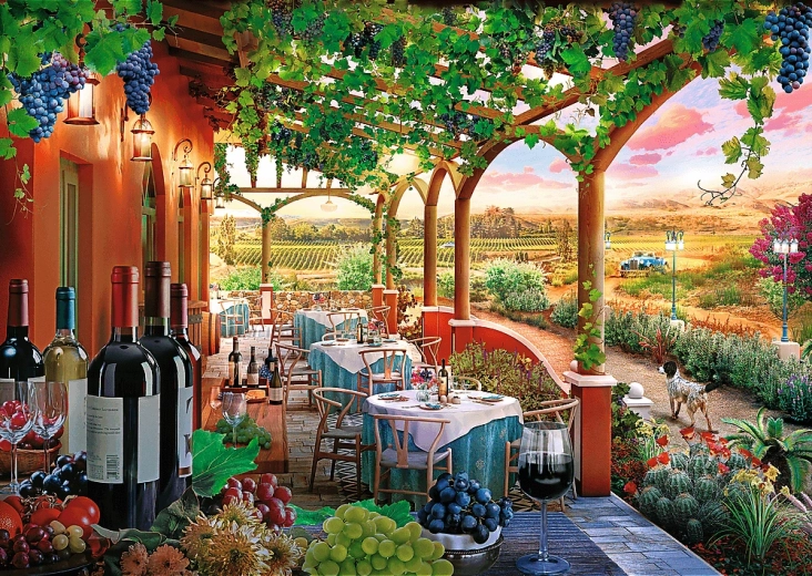 Picturesque Italian vineyard motif