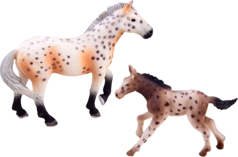 Realistiskas ķēves un kumeļa figūriņas