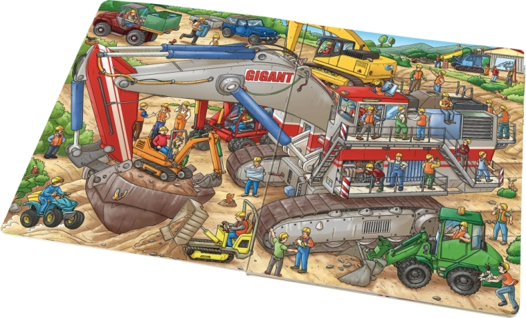 Dažāda celtniecības tehnika darbībā